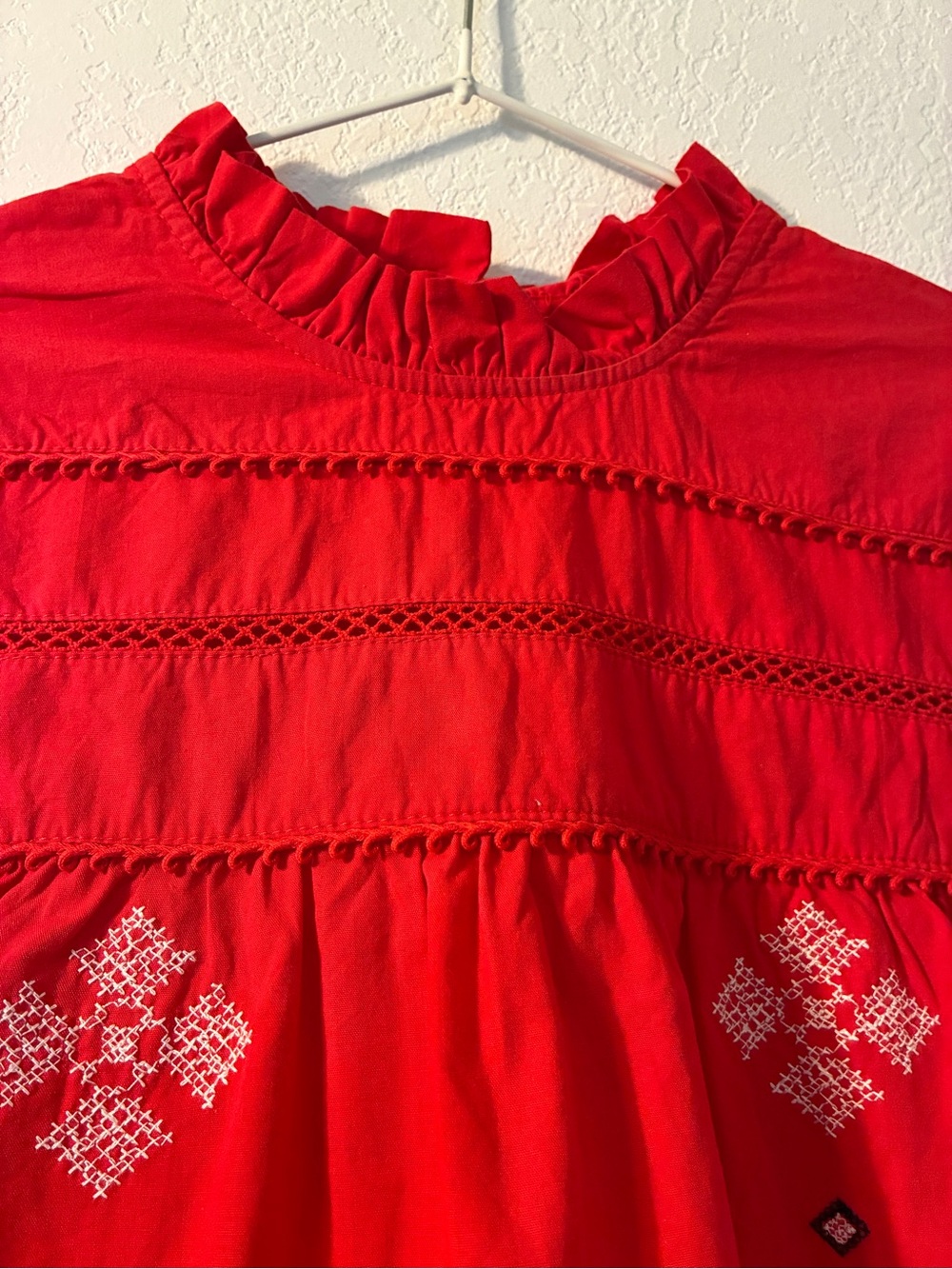 Embroidered Red Blouse - Picture 5 of 7